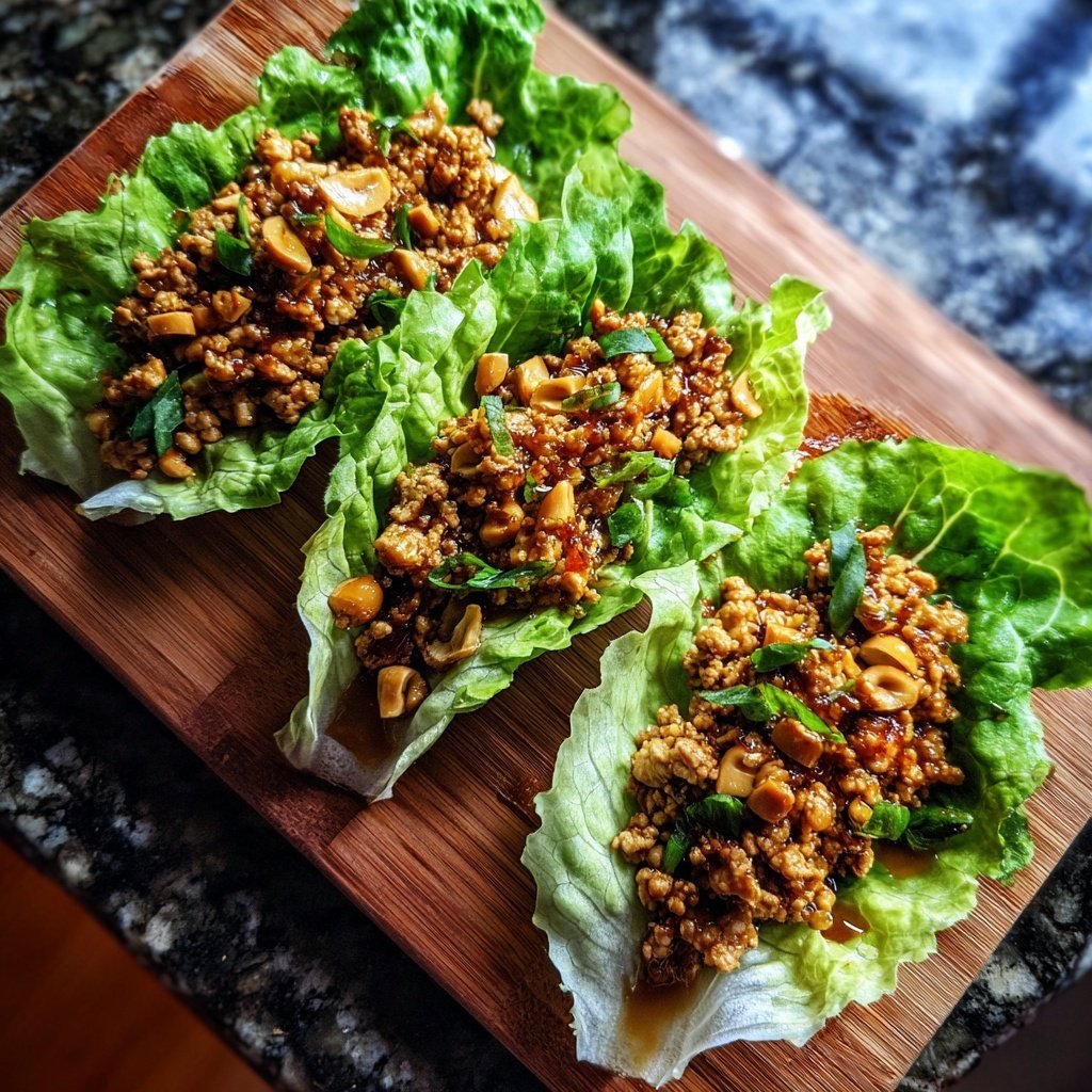 Ground Chicken Lettuce Wraps