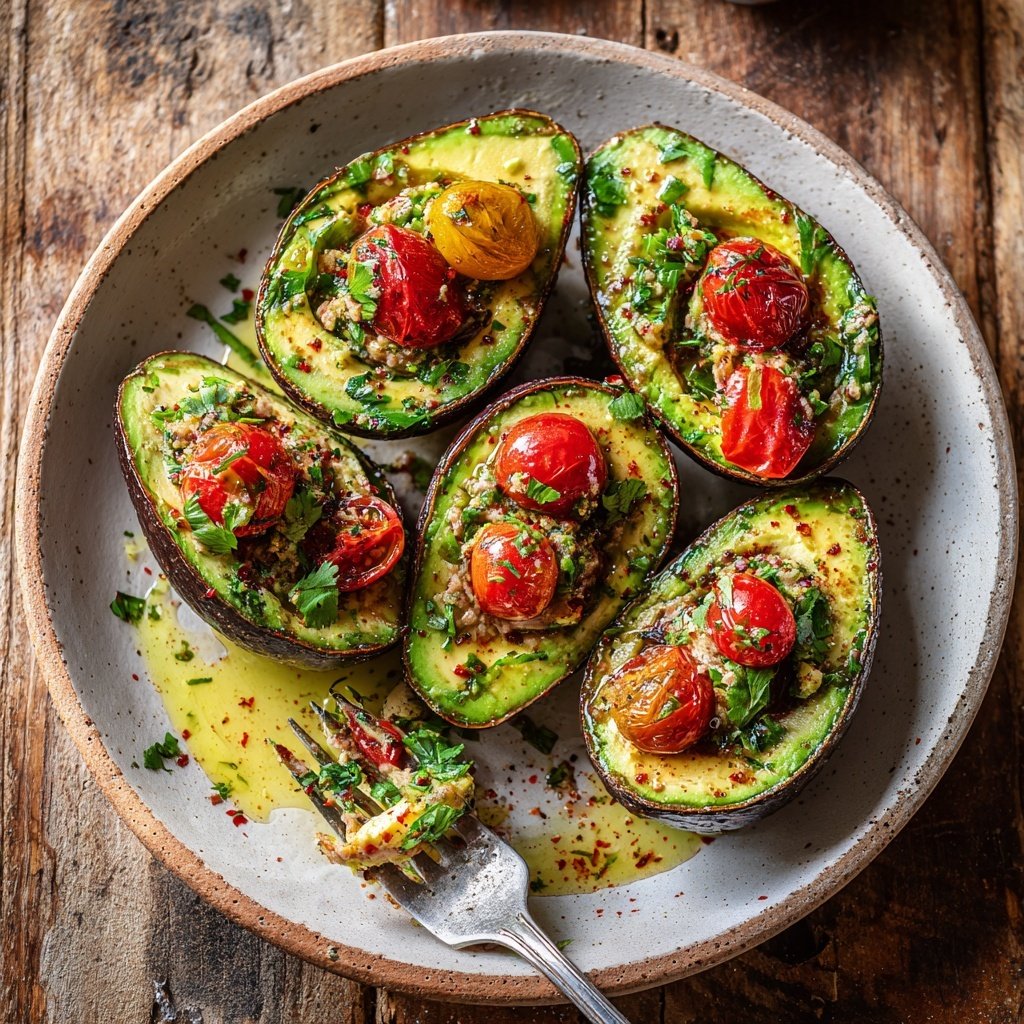 Mediterranean Tuna Stuffed Avocados