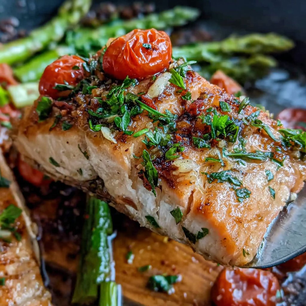 One Pan Salmon With Vegetables