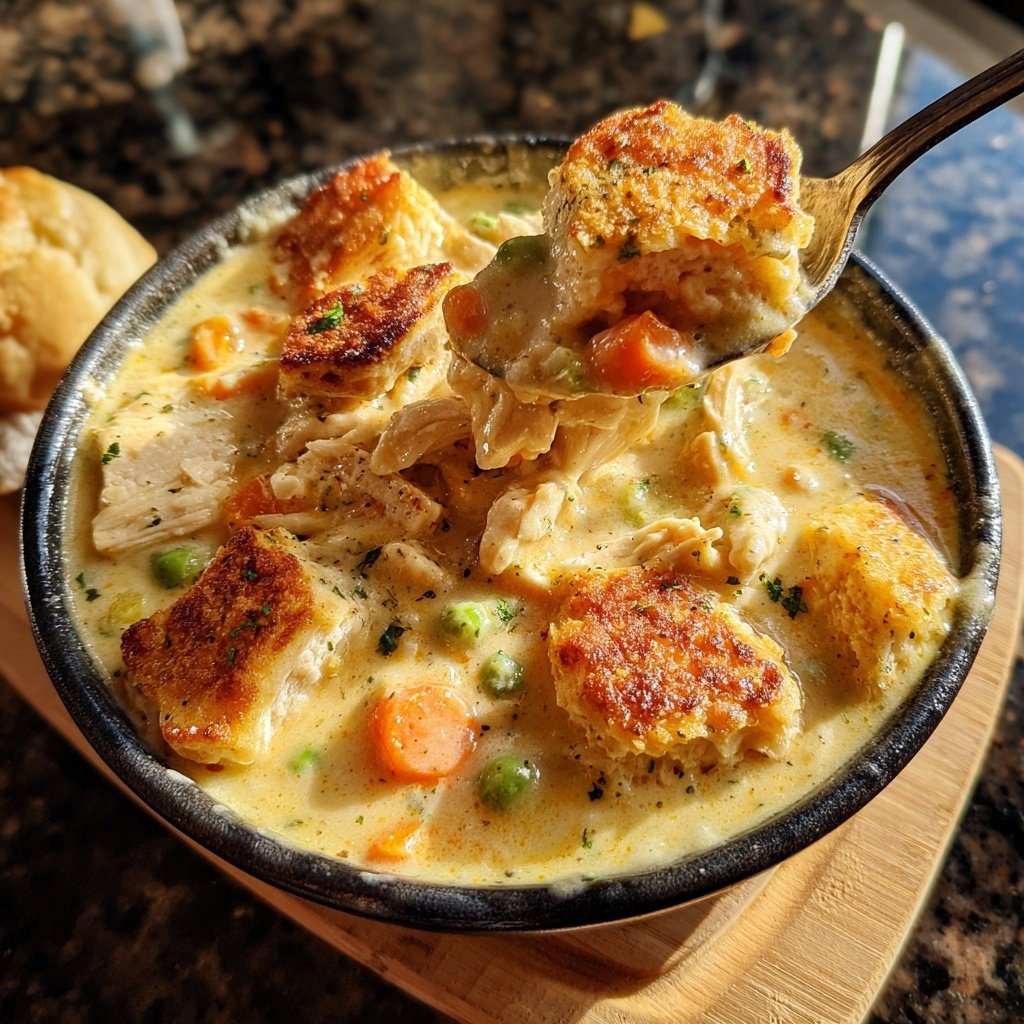 Chicken Pot Pie Soup Recipe - Belly Full