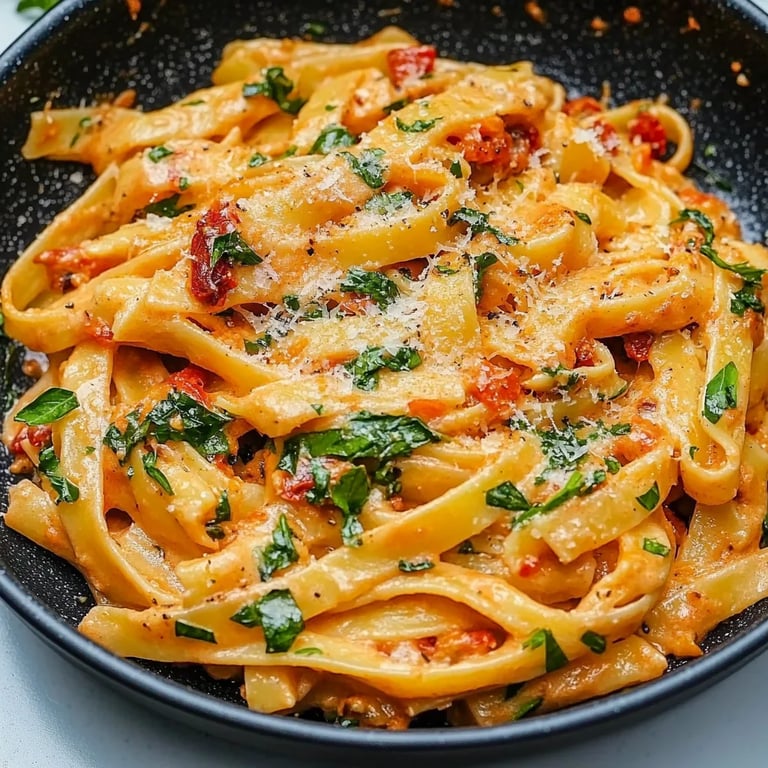 Creamy Sun-Dried Tomato Vegan Pasta 🌱🍝