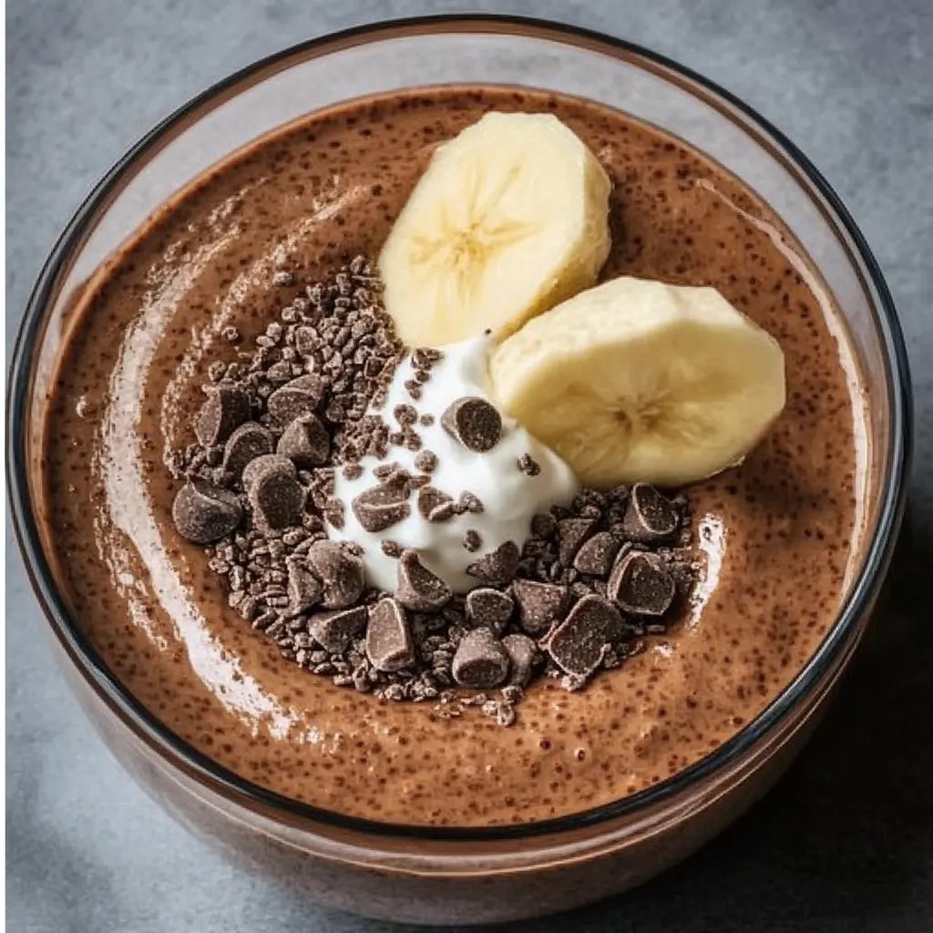 High Protein Chocolate Chia Seed Pudding