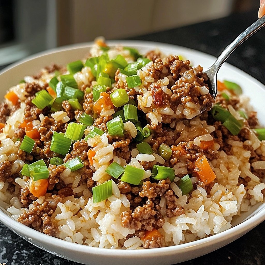 Ground Beef Rice Bowls