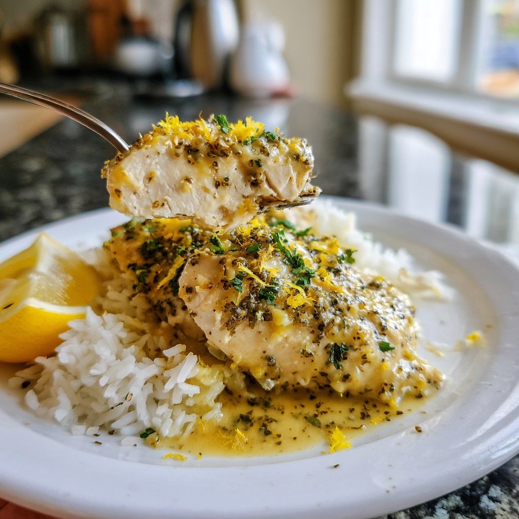 Lemon Butter Chicken With Rice