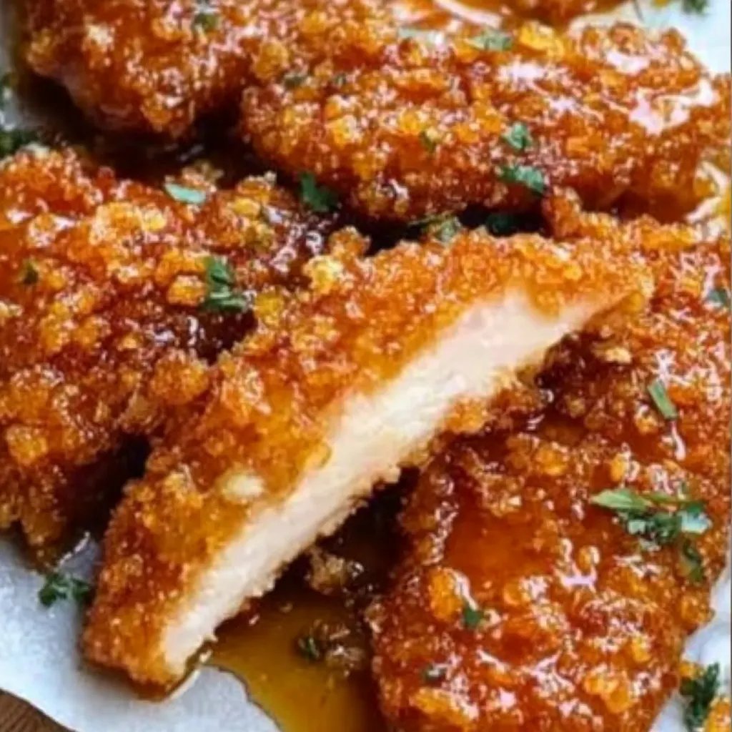 Baked Crunchy Hot Honey Chicken