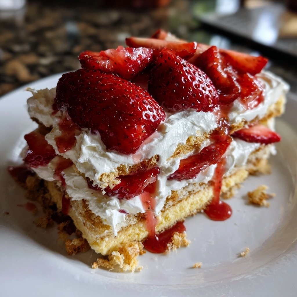 Strawberry Shortcake Icebox Cake