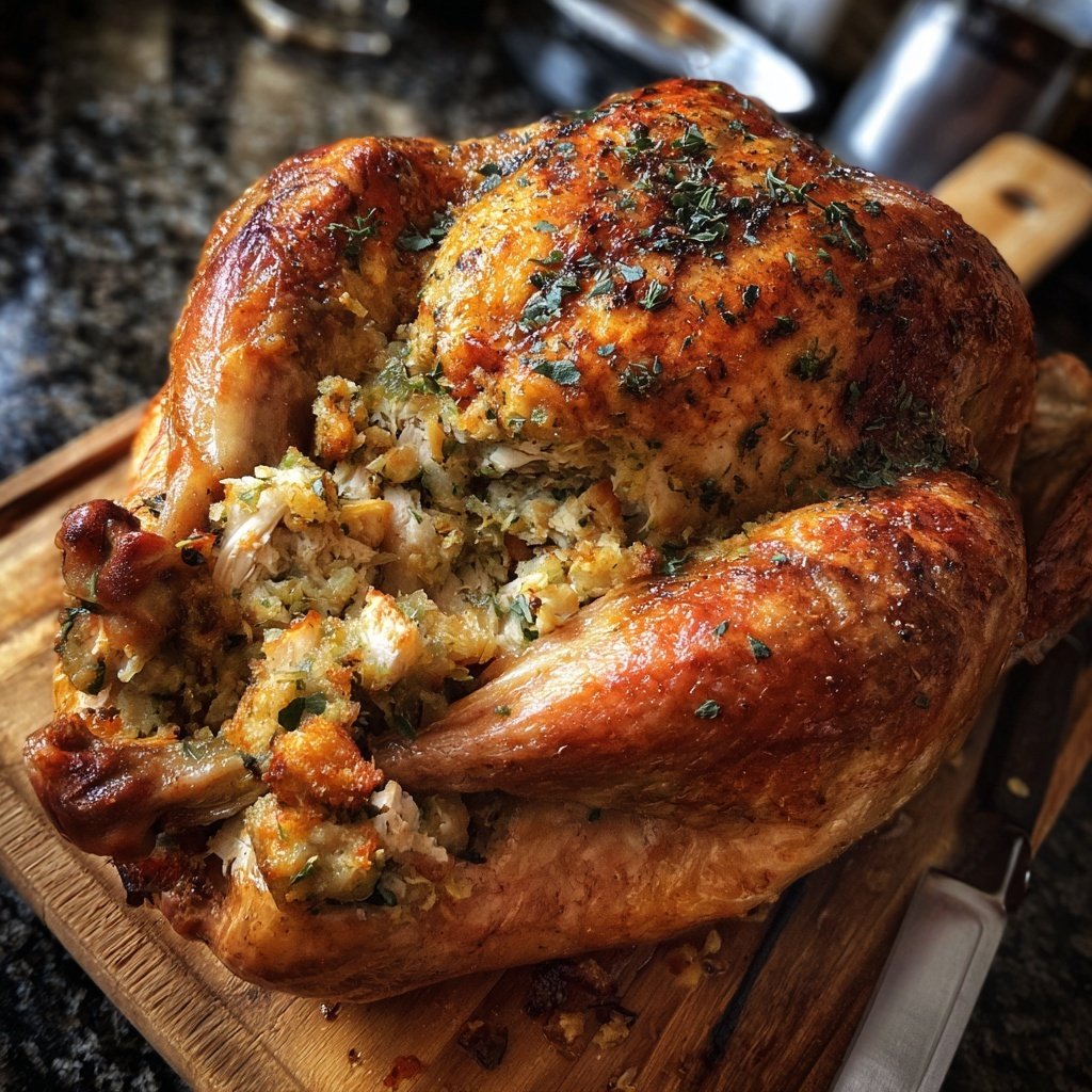 Seasonal & Festive Thanksgiving Herb Stuffed Turkey