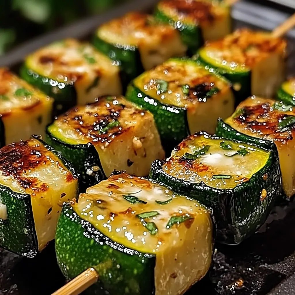 Garlic Butter Zucchini Skewers