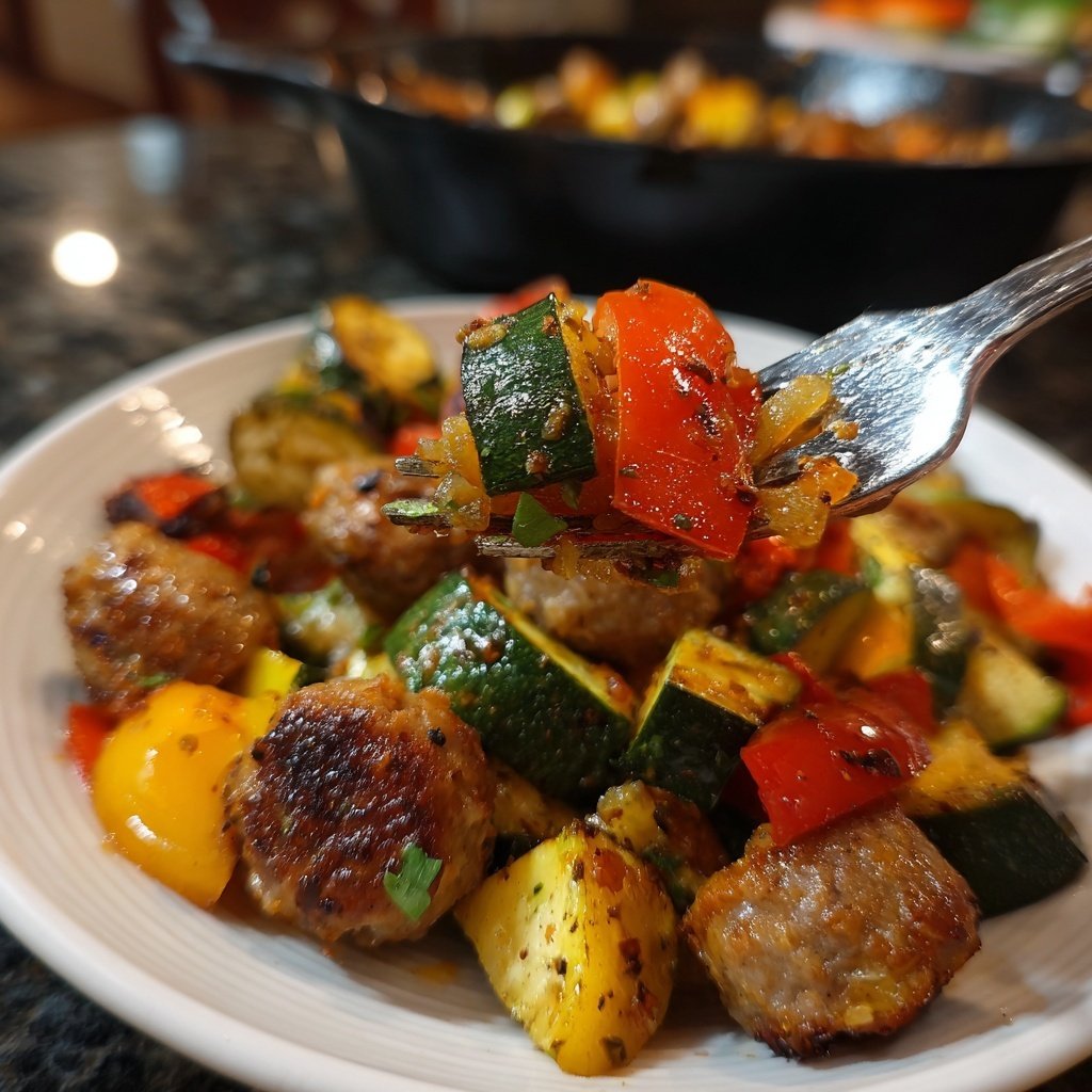 One Pan Sausage And Veggie Dinner