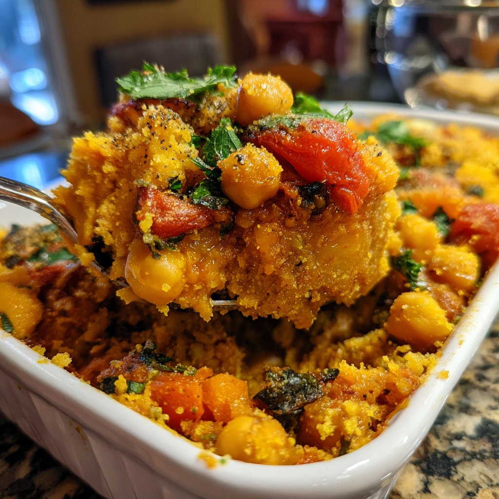Healthy Dinner Mediterranean Chickpea Bake